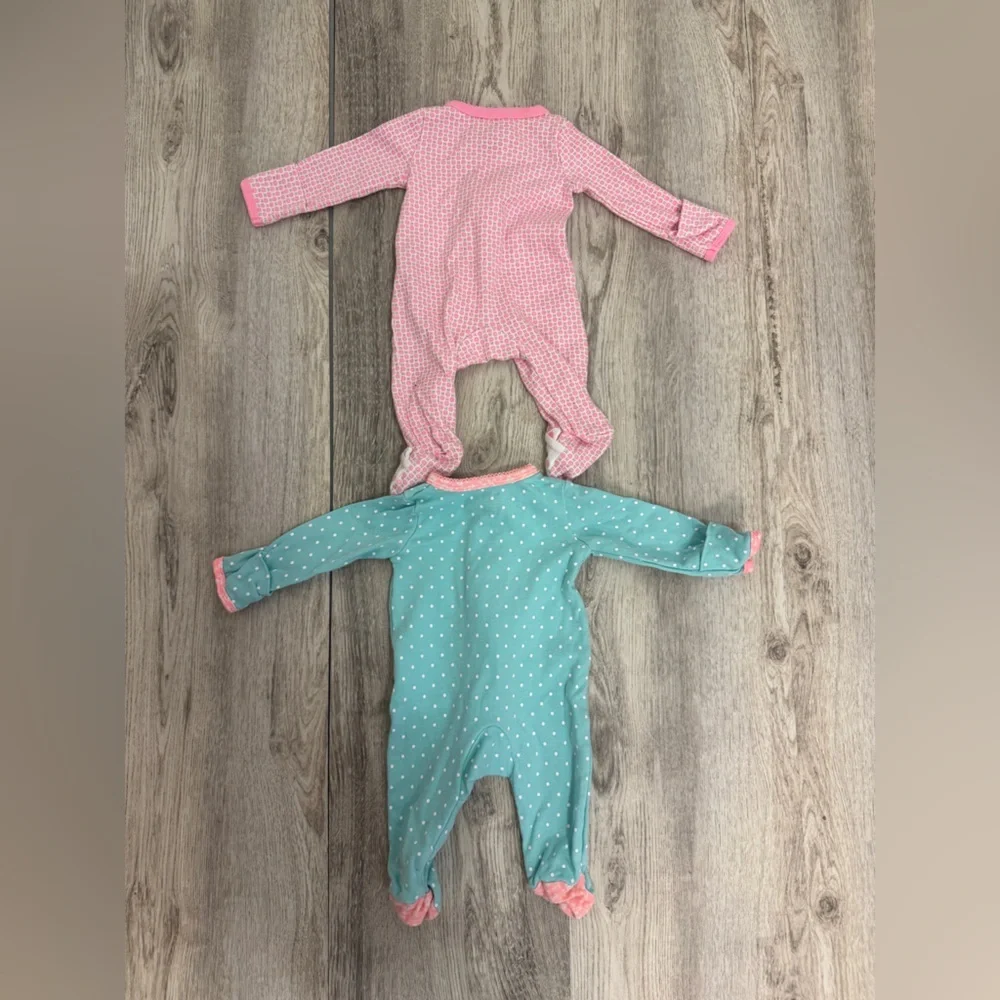 Carter's Pink and Blue Footies One Pieces